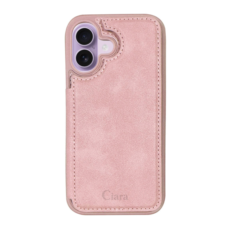 iPhoneケース カード収納付きバックフリップ手帳型ケース ロゴ