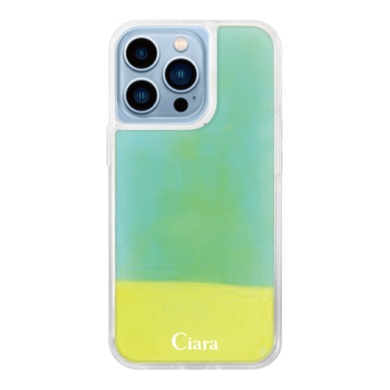 iPhoneケース ネオンサンド オイルケース ロゴ