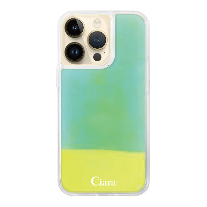 iPhoneケース ネオンサンド オイルケース ロゴ