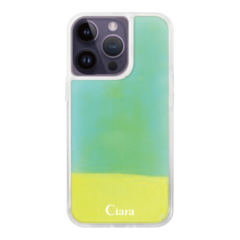 iPhoneケース ネオンサンド オイルケース ロゴ