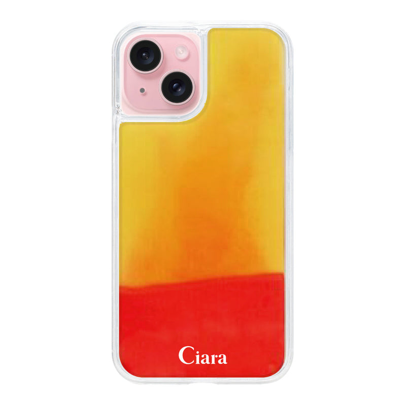 iPhoneケース ネオンサンド オイルケース ロゴ
