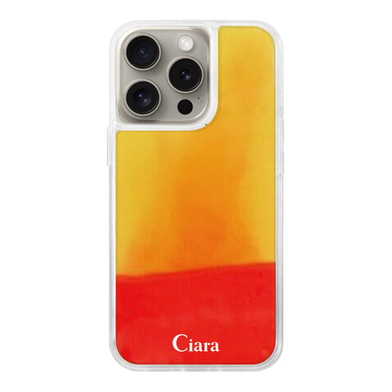 iPhoneケース ネオンサンド オイルケース ロゴ