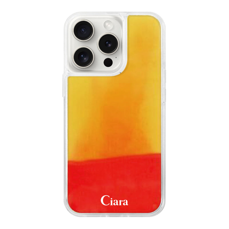 iPhoneケース ネオンサンド オイルケース ロゴ