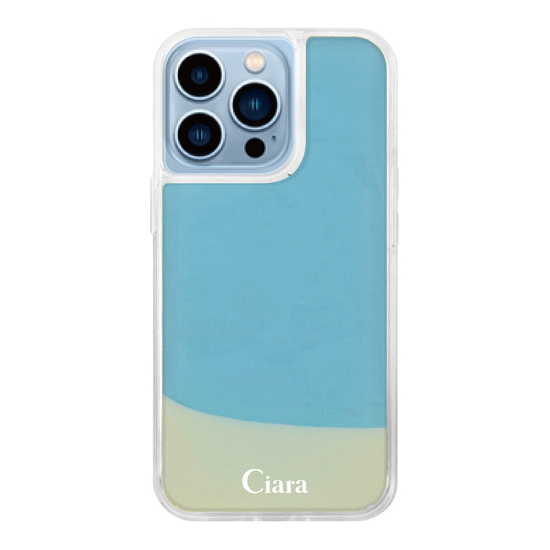iPhoneケース ネオンサンド オイルケース ロゴ