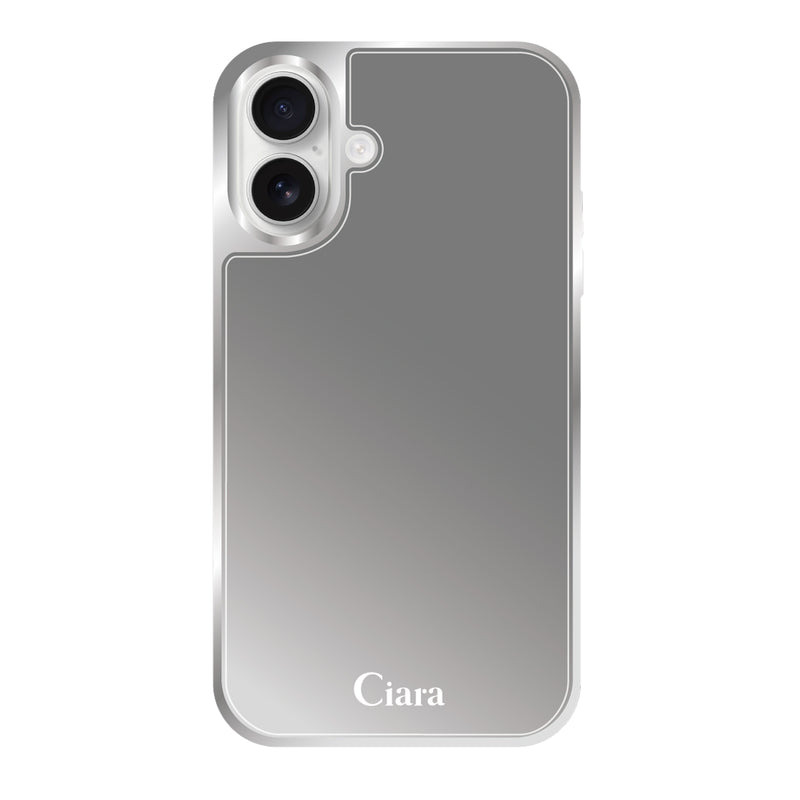 iPhoneケース ミラーシルバーバンパー ミラー付きケース ロゴ