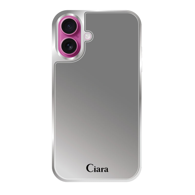 iPhoneケース ミラーシルバーバンパー ミラー付きケース ロゴ