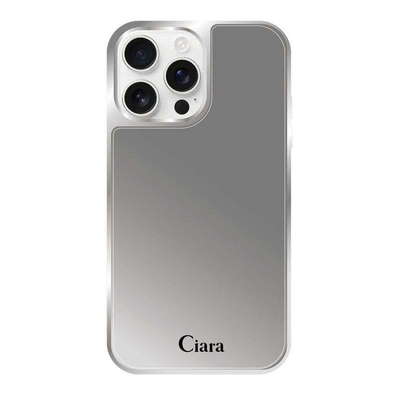iPhoneケース ミラーシルバーバンパー ミラー付きケース ロゴ