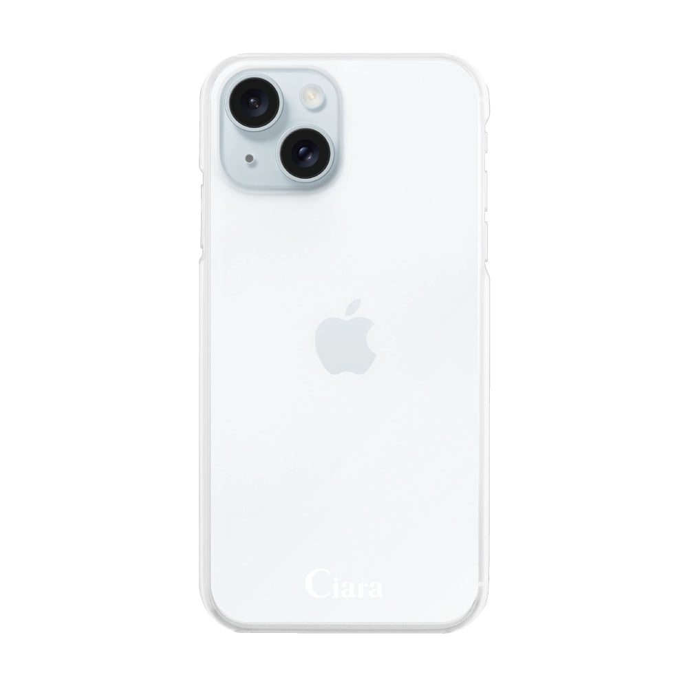 iPhone15Plus ハイブリッド クリアケース ロゴ クリア