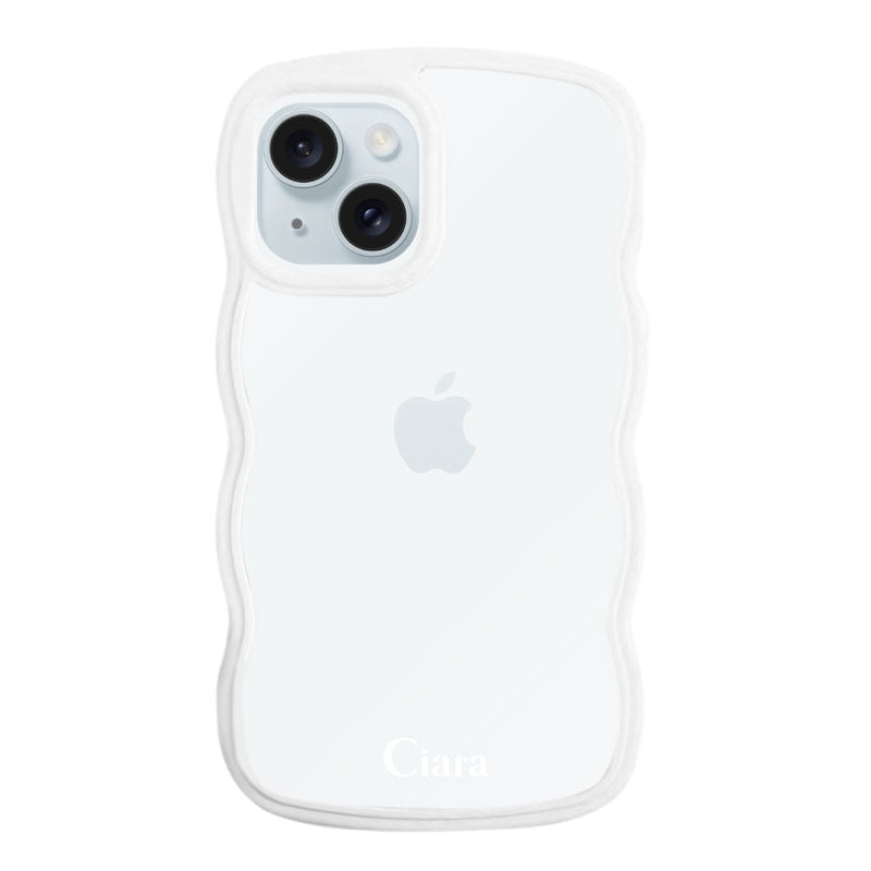 iPhoneケース ウェーブフレーム クリアケース ロゴ
