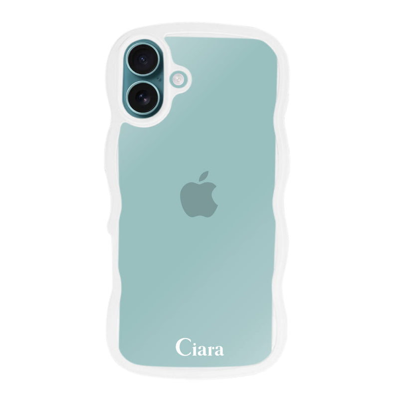 iPhoneケース ウェーブフレーム クリアケース ロゴ