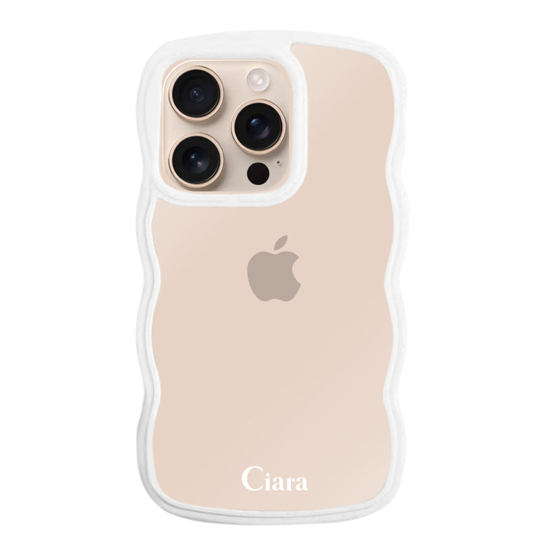 iPhoneケース ウェーブフレーム クリアケース ロゴ