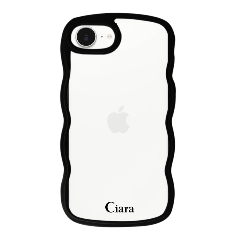 iPhoneケース ウェーブフレーム クリアケース ロゴ
