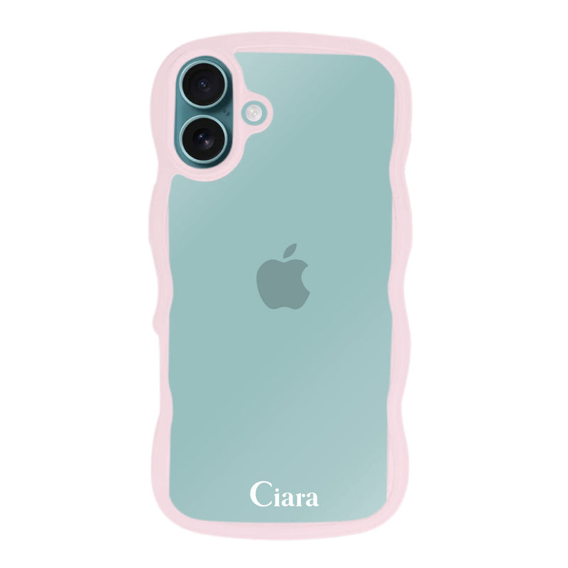 iPhoneケース ウェーブフレーム クリアケース ロゴ