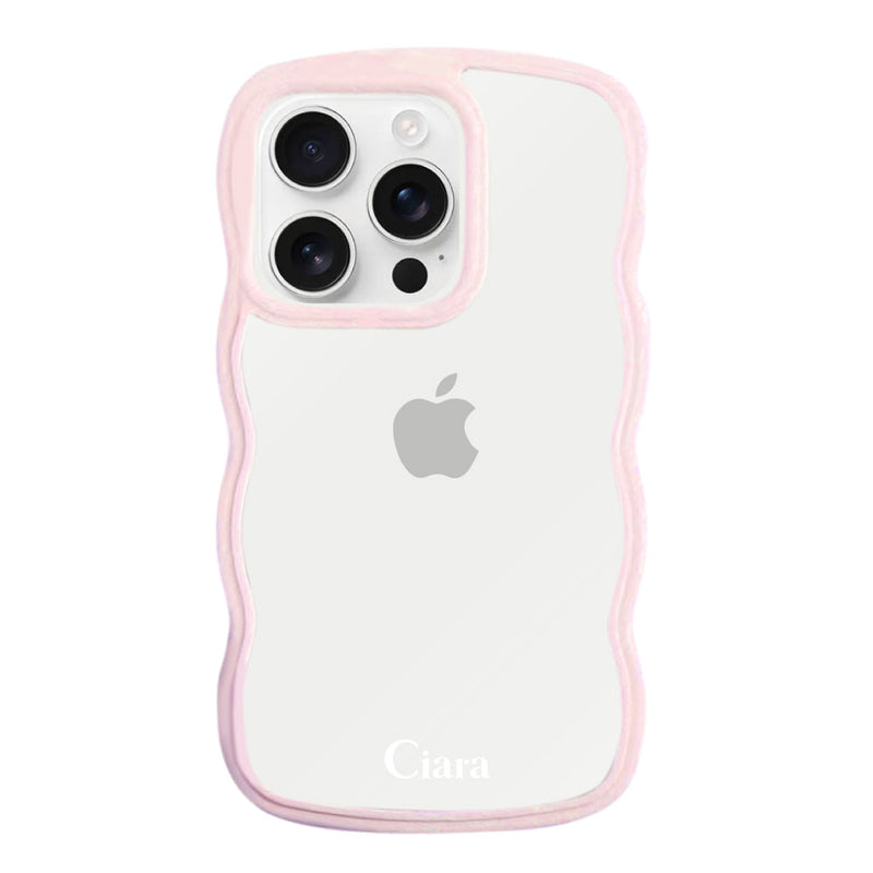 iPhoneケース ウェーブフレーム クリアケース ロゴ
