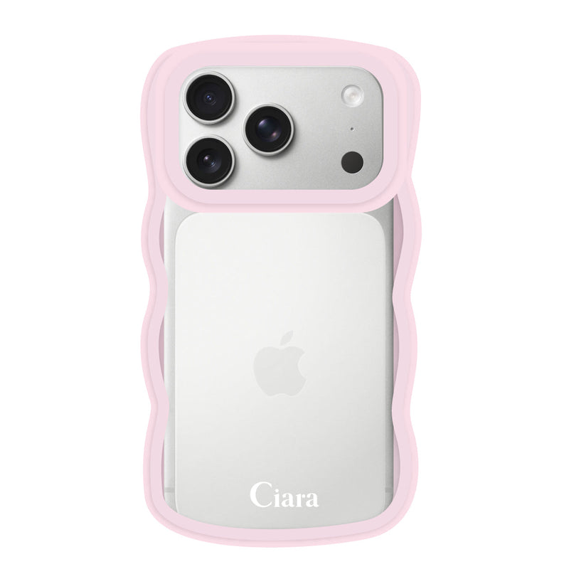 iPhoneケース ウェーブフレーム クリアケース ロゴ