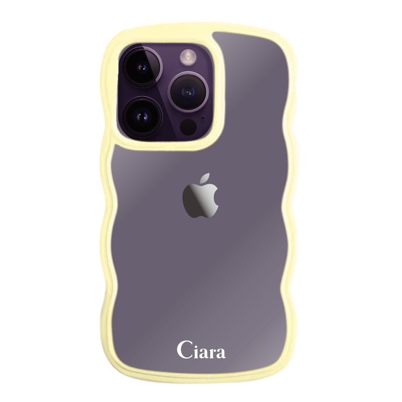 iPhoneケース ウェーブフレーム クリアケース ロゴ