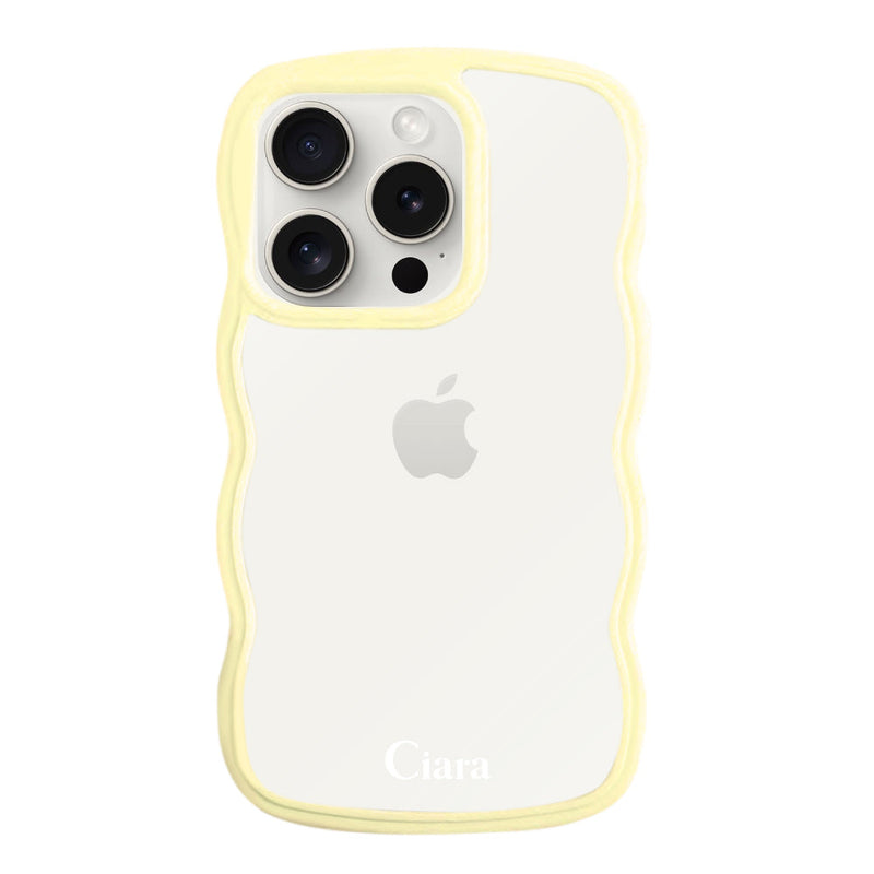 iPhoneケース ウェーブフレーム クリアケース ロゴ