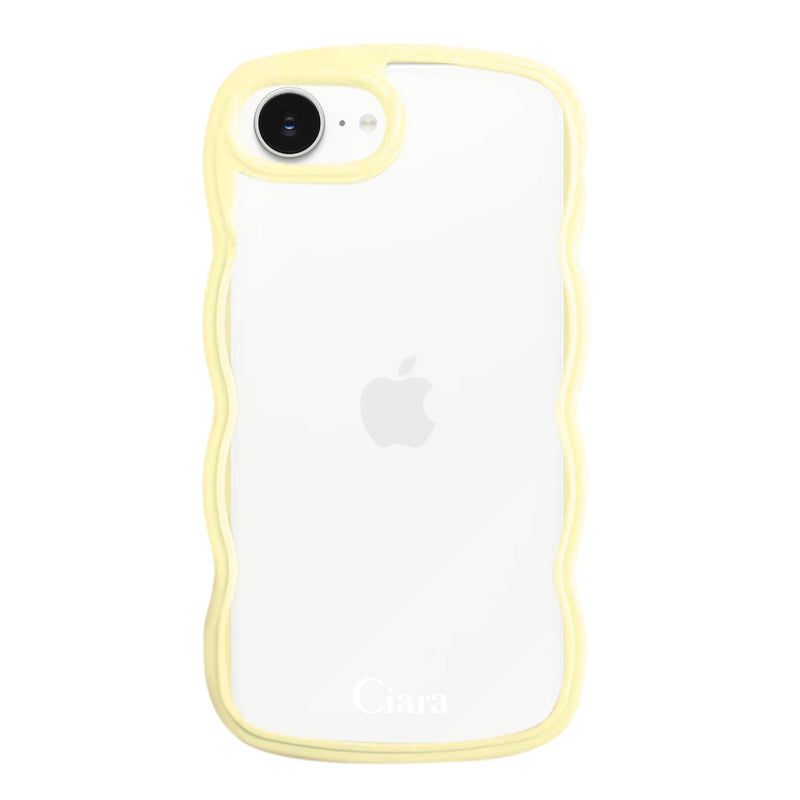 iPhoneケース ウェーブフレーム クリアケース ロゴ