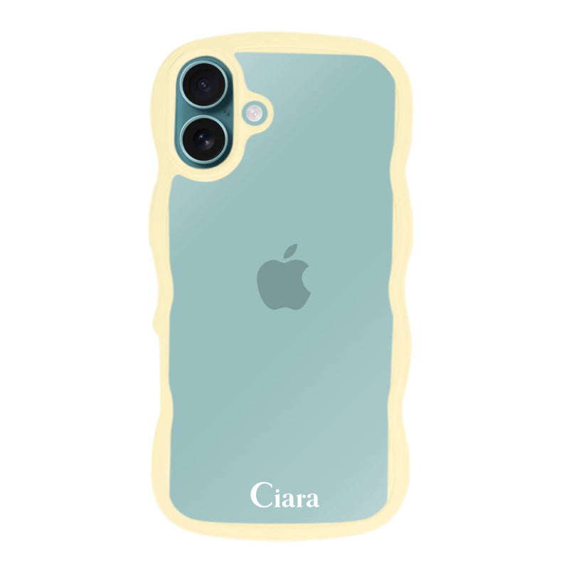iPhoneケース ウェーブフレーム クリアケース ロゴ