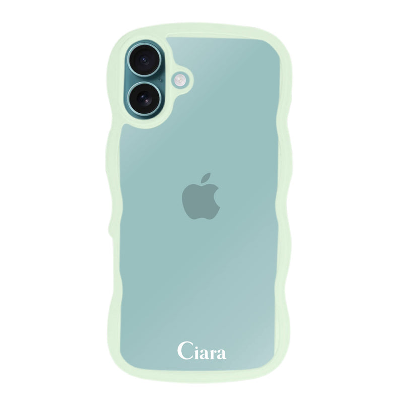 iPhoneケース ウェーブフレーム クリアケース ロゴ