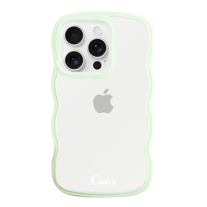 iPhoneケース ウェーブフレーム クリアケース ロゴ