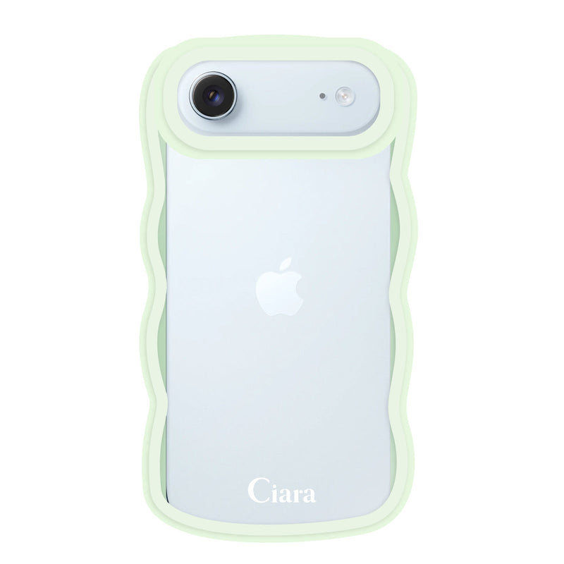 iPhoneケース ウェーブフレーム クリアケース ロゴ
