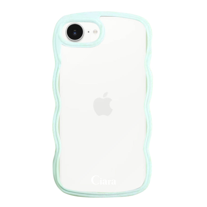 iPhoneケース ウェーブフレーム クリアケース ロゴ