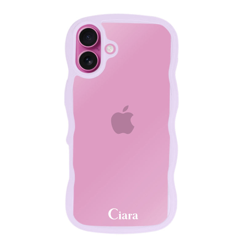 iPhoneケース ウェーブフレーム クリアケース ロゴ