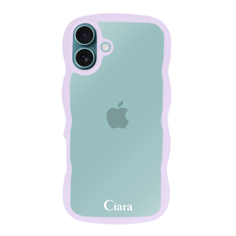 iPhoneケース ウェーブフレーム クリアケース ロゴ