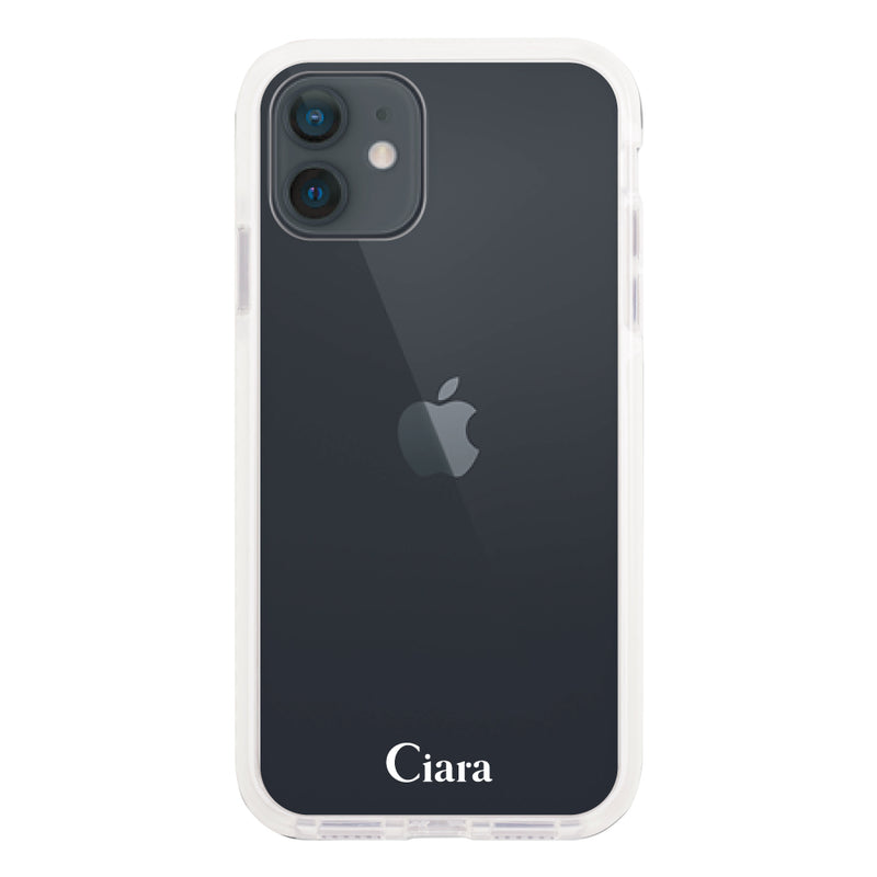 iPhoneケース クッションバンパー 耐衝撃クリアケース ロゴ