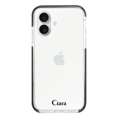 iPhoneケース クッションバンパー 耐衝撃クリアケース ロゴ