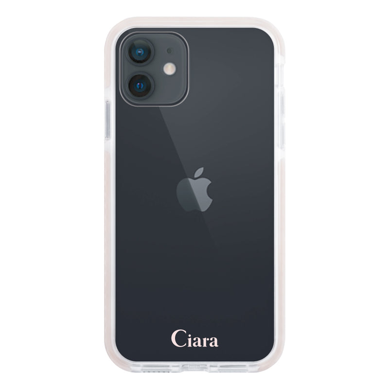 iPhoneケース クッションバンパー 耐衝撃クリアケース ロゴ