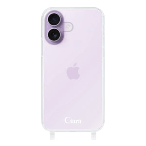 iPhoneケース ストラップクリアケース ロゴ