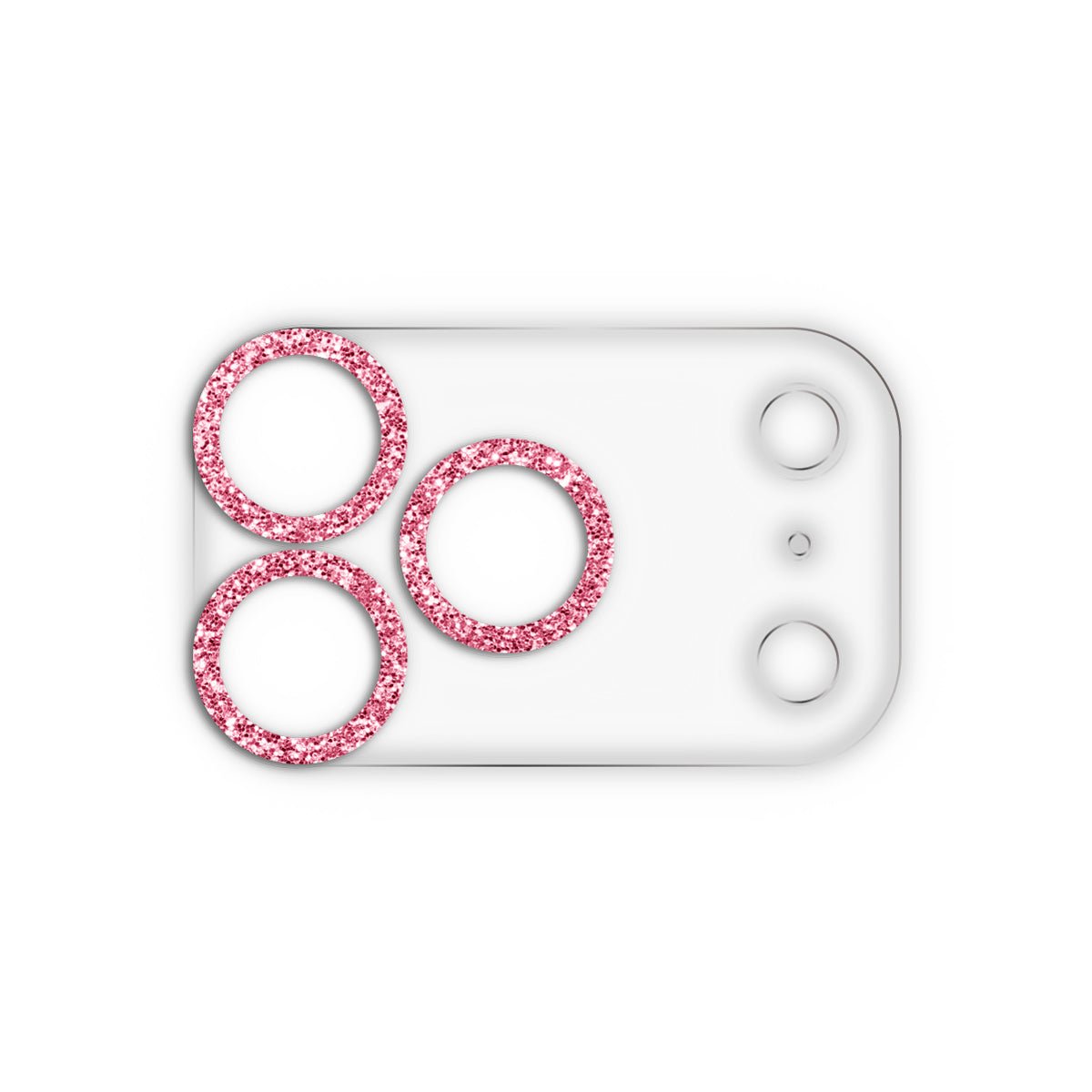 iPhone17Pro スマホアクセサリー カメラカバー クリアラメカメラレンズフィルム クリアピンク