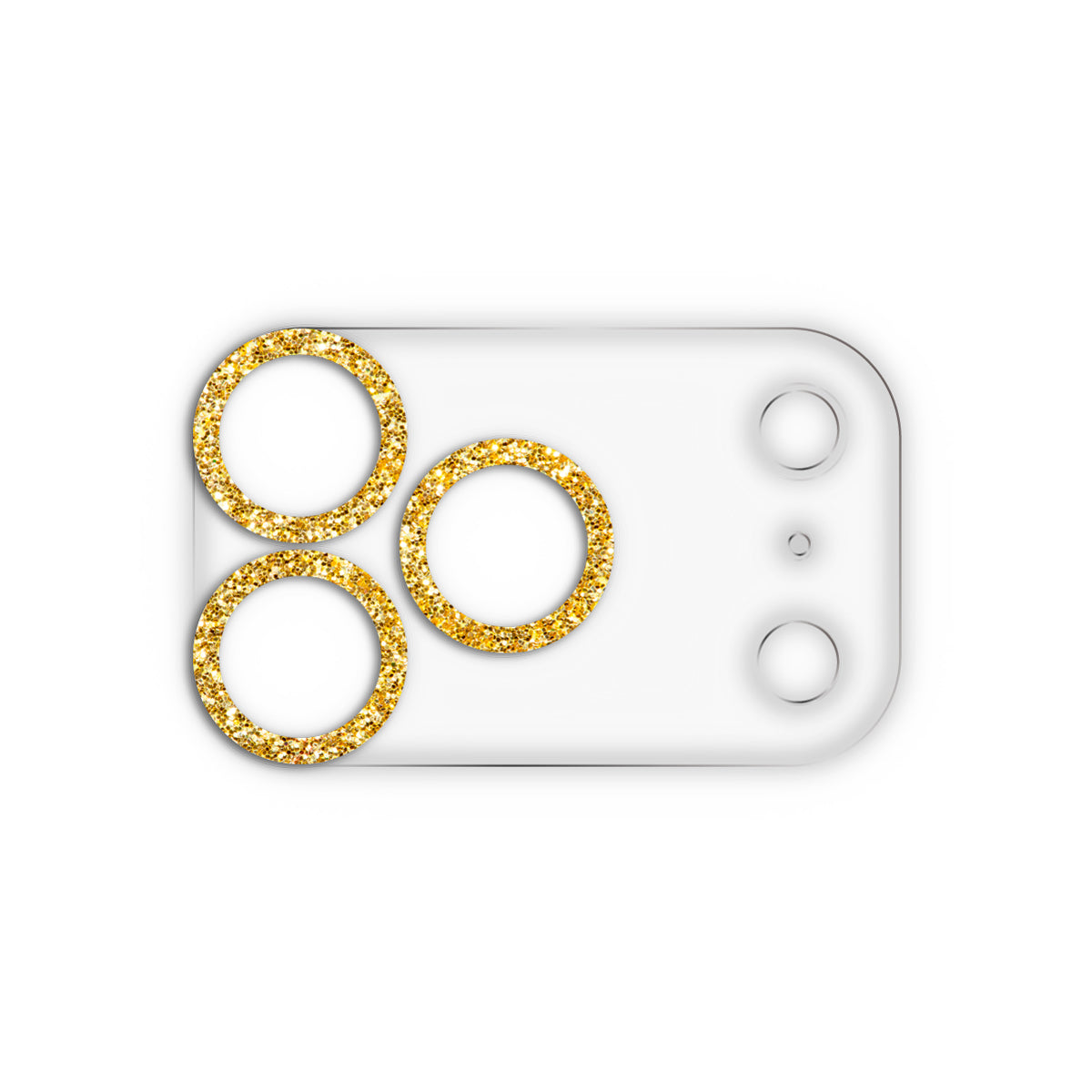 iPhone17Pro スマホアクセサリー カメラカバー クリアラメカメラレンズフィルム クリアゴールド