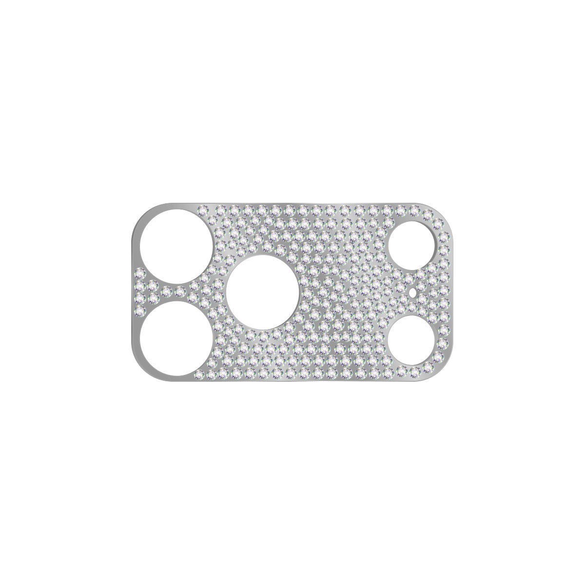 iPhone17ProMax スマホアクセサリー カメラカバー ラインストーンカメラレンズカバー シルバー