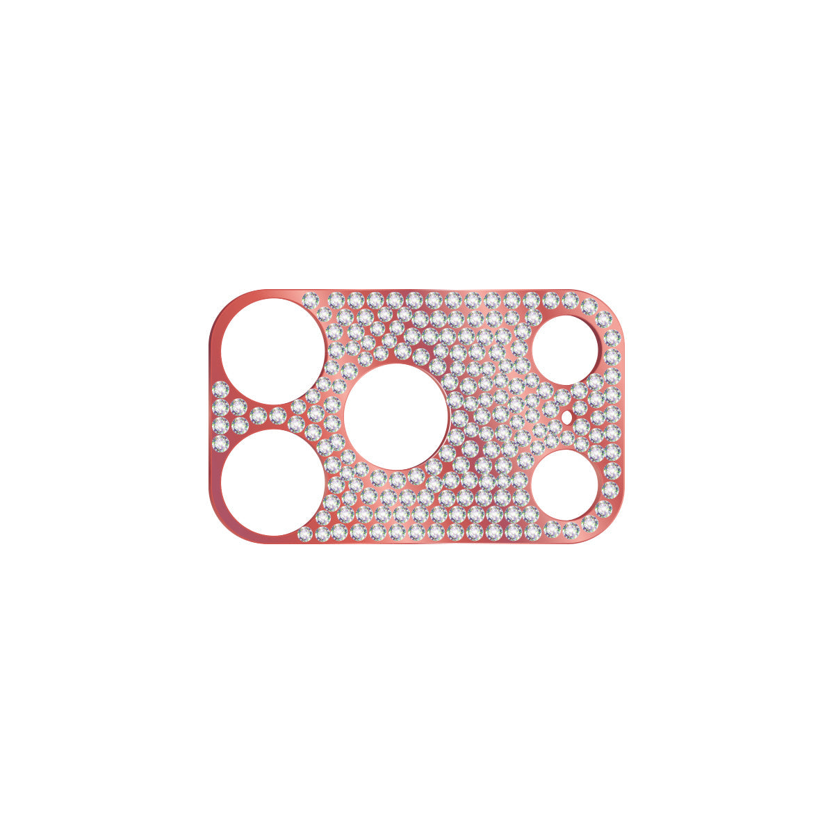 iPhone17Pro スマホアクセサリー カメラカバー ラインストーンカメラレンズカバー ピンク