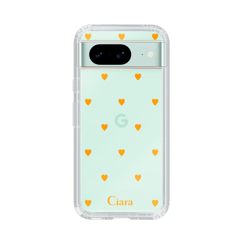 GooglePixelケース クリアケース カラーハート