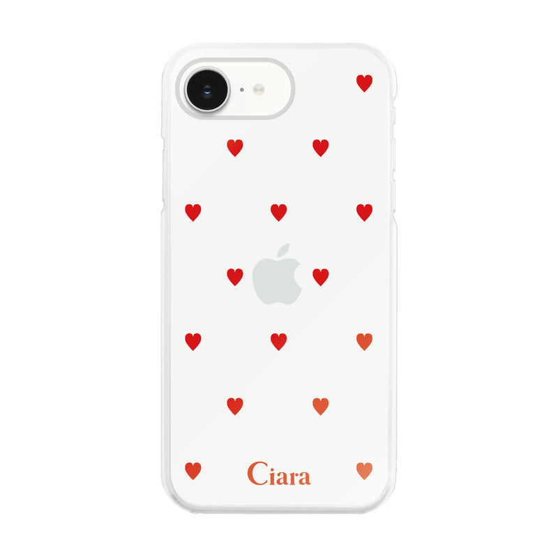 iPhoneケース ハイブリッド クリアケース カラーハート