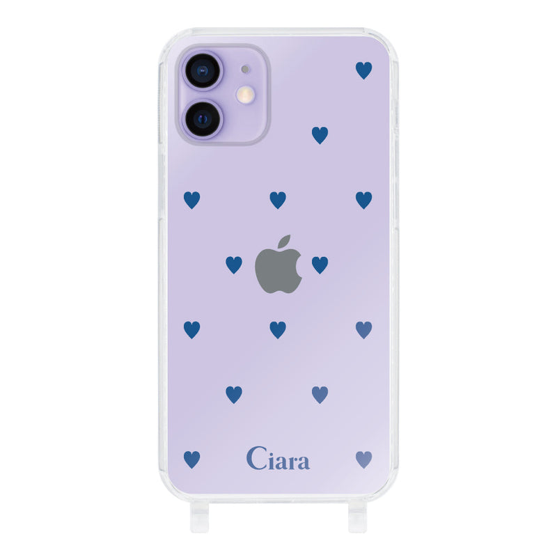 iPhoneケース ストラップクリアケース カラーハート
