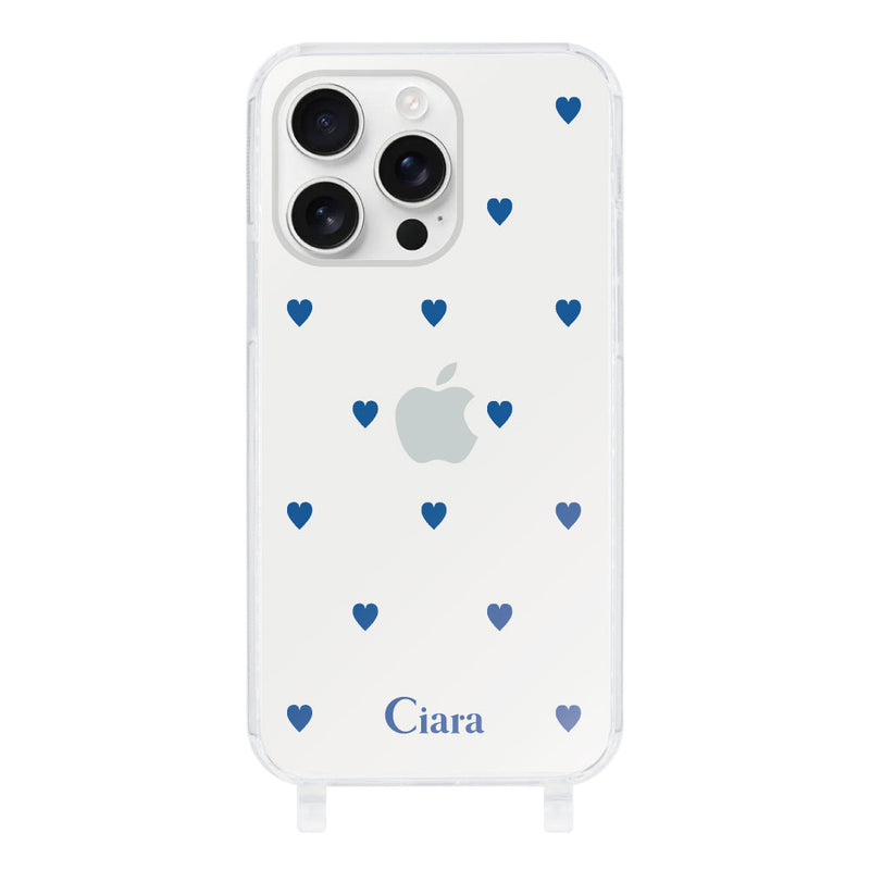 iPhoneケース ストラップクリアケース カラーハート