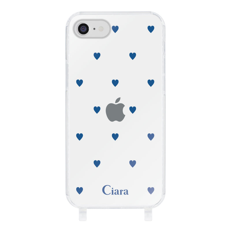 iPhoneケース ストラップクリアケース カラーハート