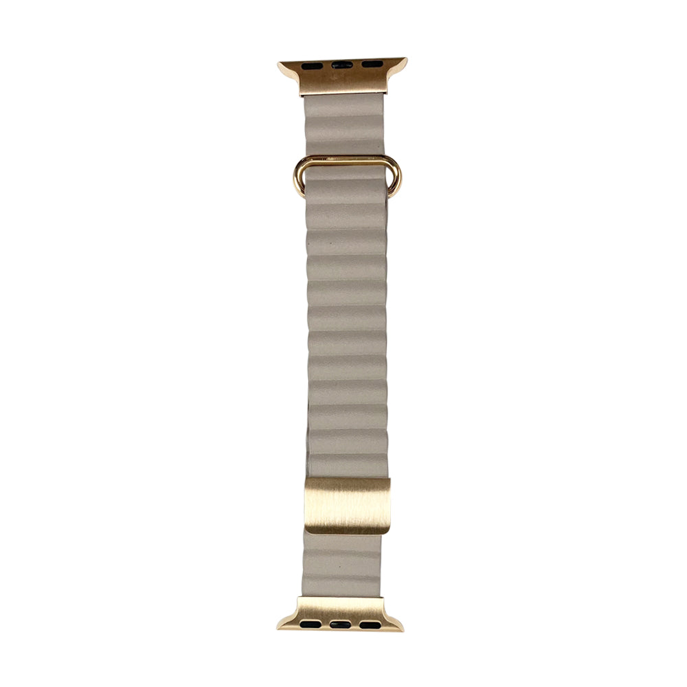 38mm/40mm/41mm/42mm(Series10) PUレザーマグネットアップルウォッチバンド グレー