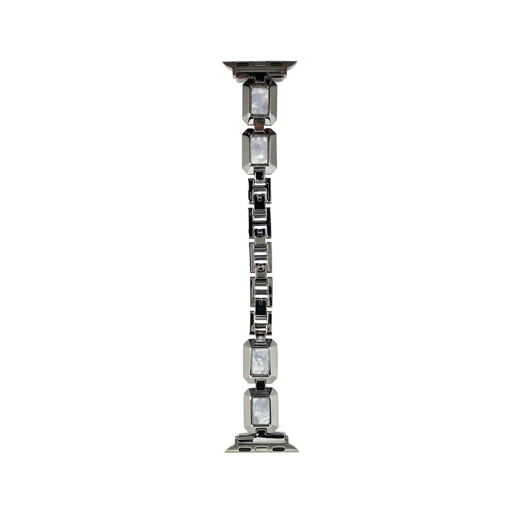 42mm メタルレジンアップルウォッチバンド シルバー