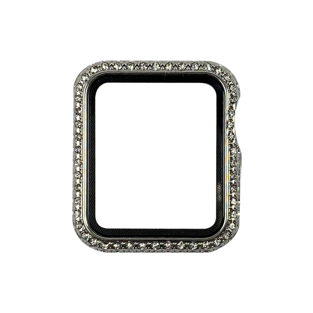 40mm フルビジューアップルウォッチカバー シルバー