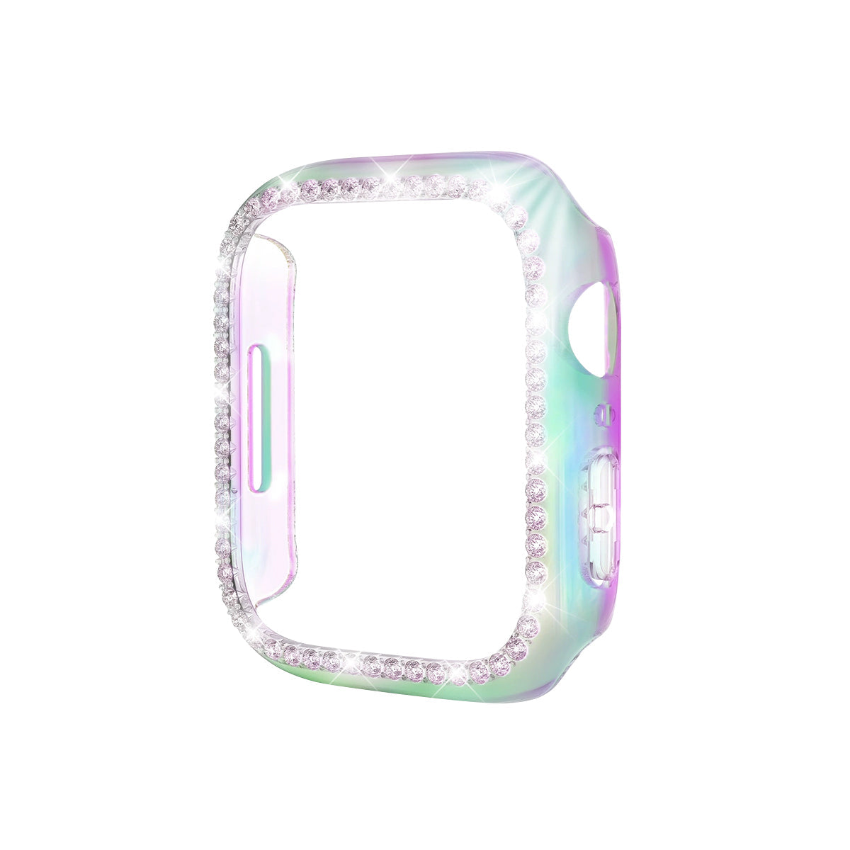 42mm Series10 ビジューアップルウォッチカバー オーロラ