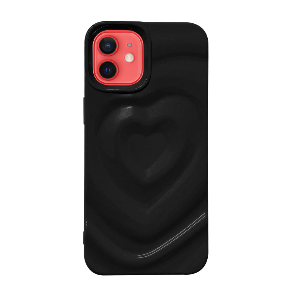 iPhone11 ハートウェーブフォーム TPUケース プティ ブラック