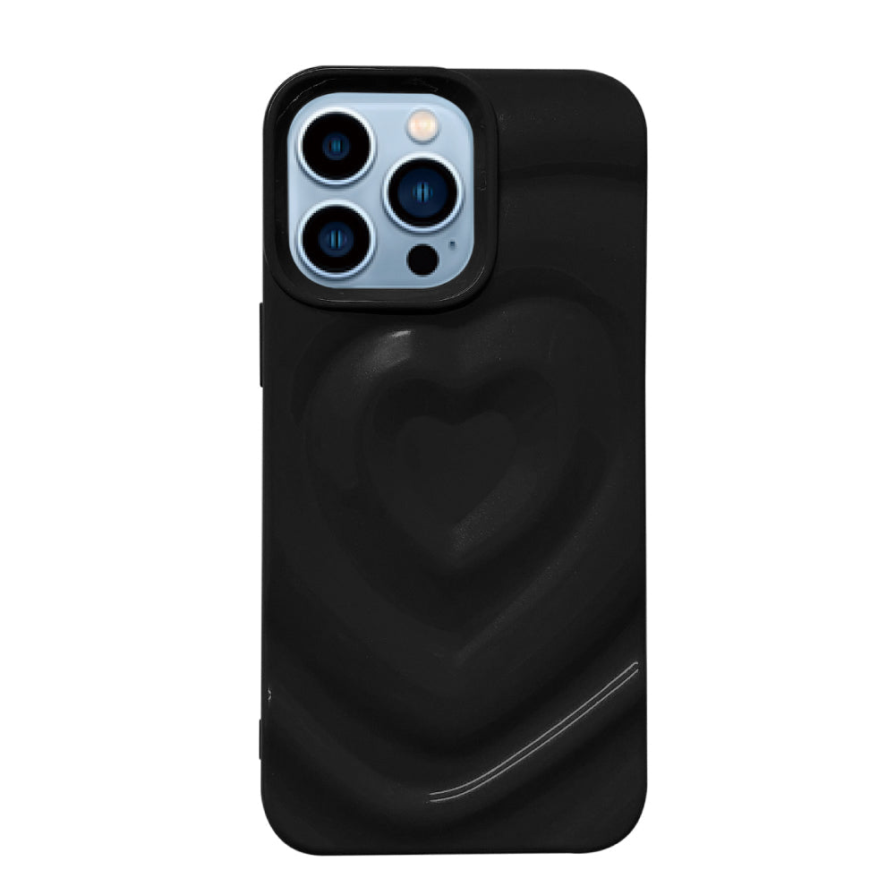 iPhone13ProMax ハートウェーブフォーム TPUケース プティ ブラック