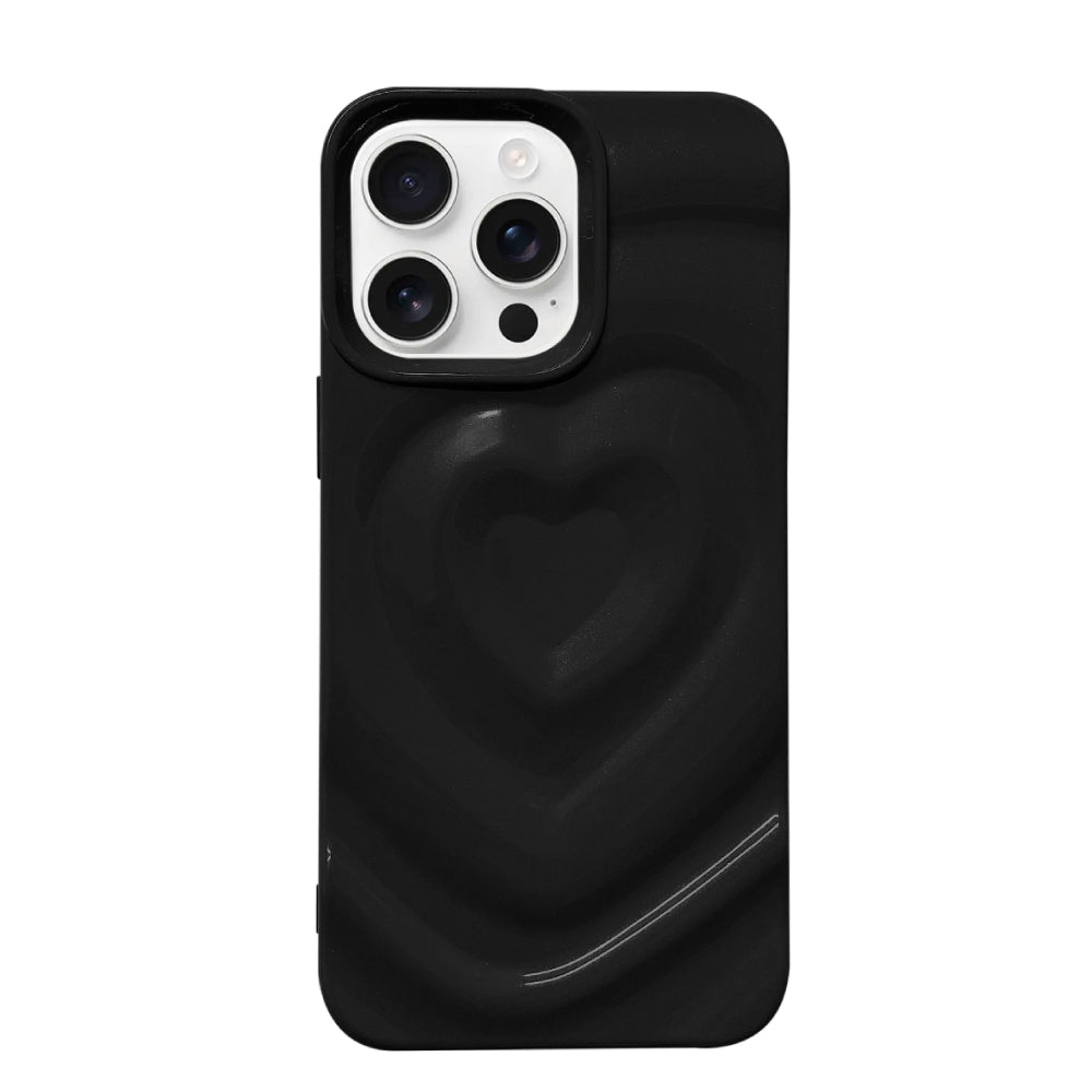 iPhone16ProMax ハートウェーブフォーム TPUケース プティ ブラック