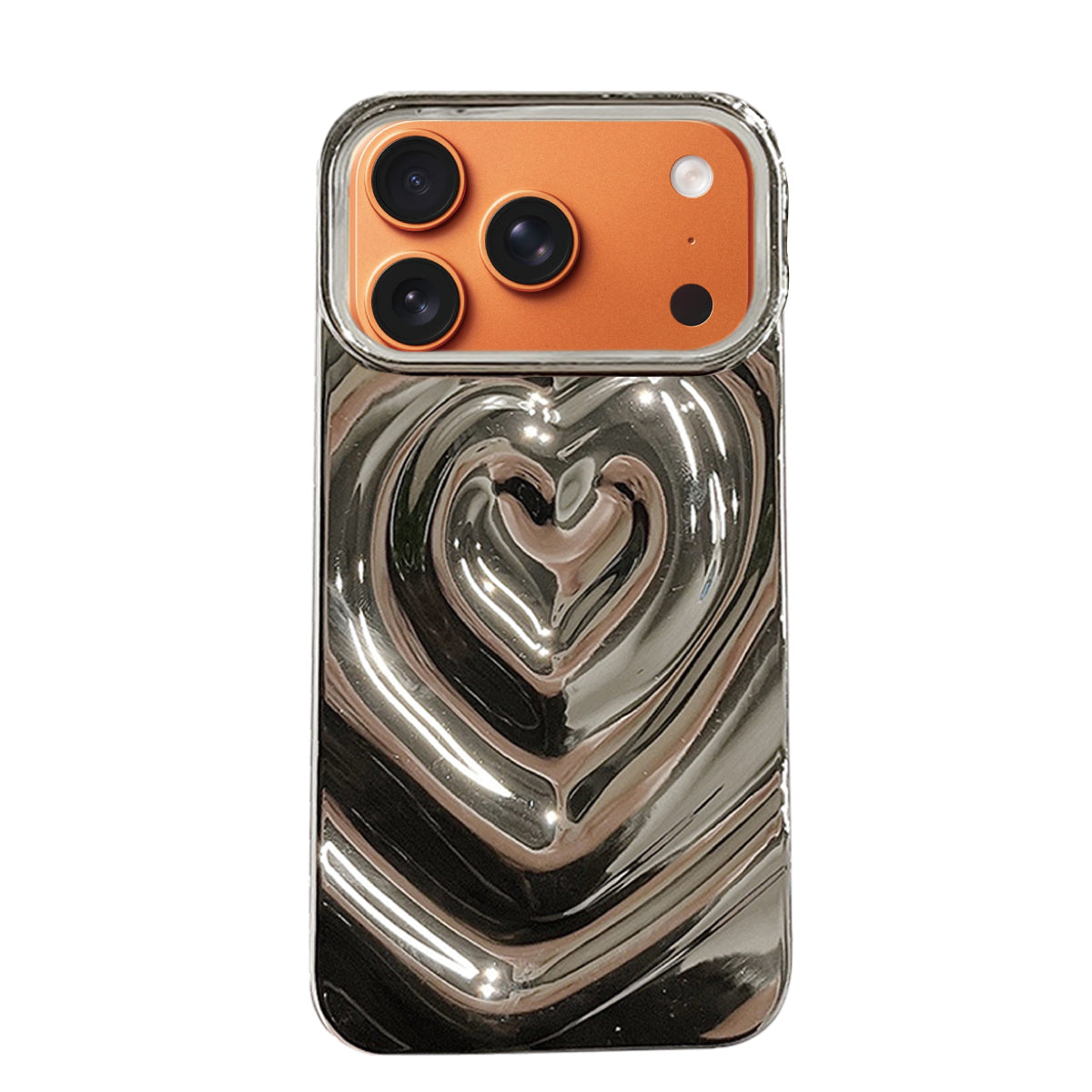 iPhone17ProMax ハートウェーブフォーム TPUケース プティ シルバー